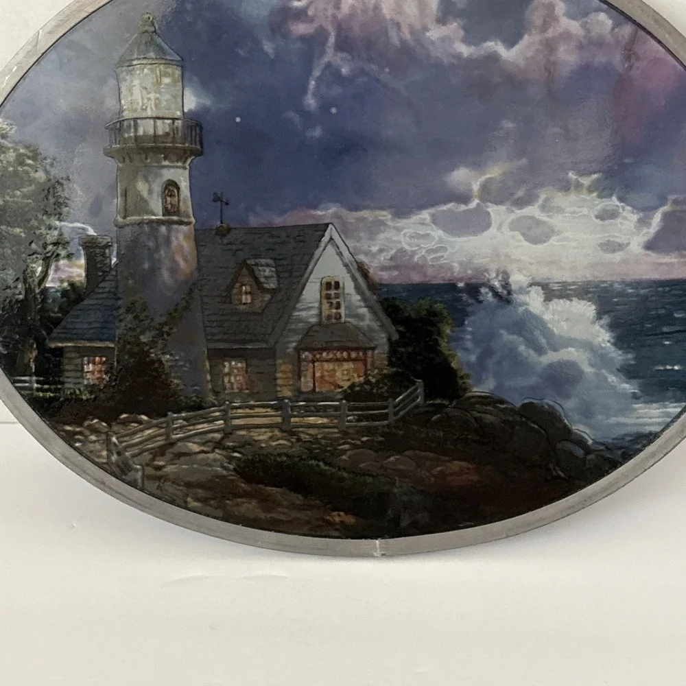 Thomas Kinkade Stained Glass Suncatcher: Light In The Storm & The Light Of Peace